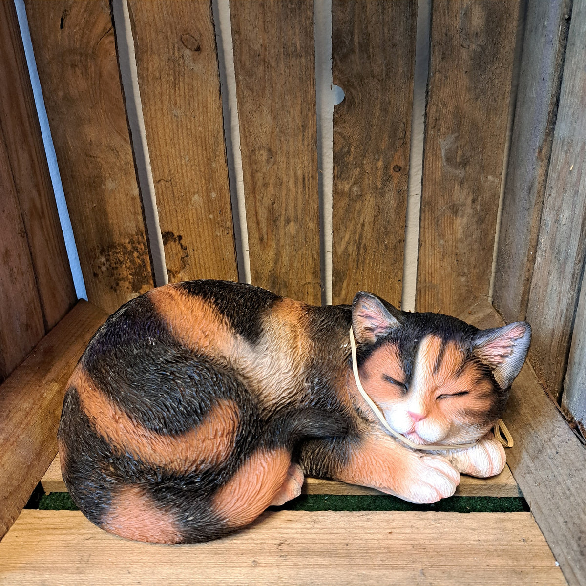 Realistisk kattefigur – naturtro kat statue til haven
