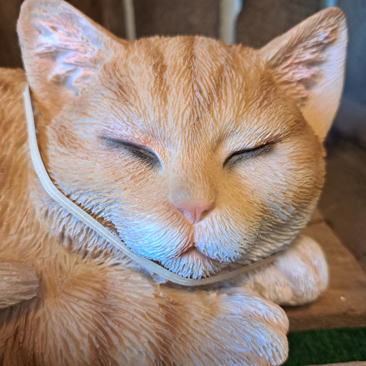 Realistisk kattefigur – naturtro kat statue til haven