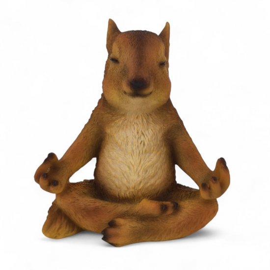 Yoga-egern – dekorativ figur i kunstharpiks